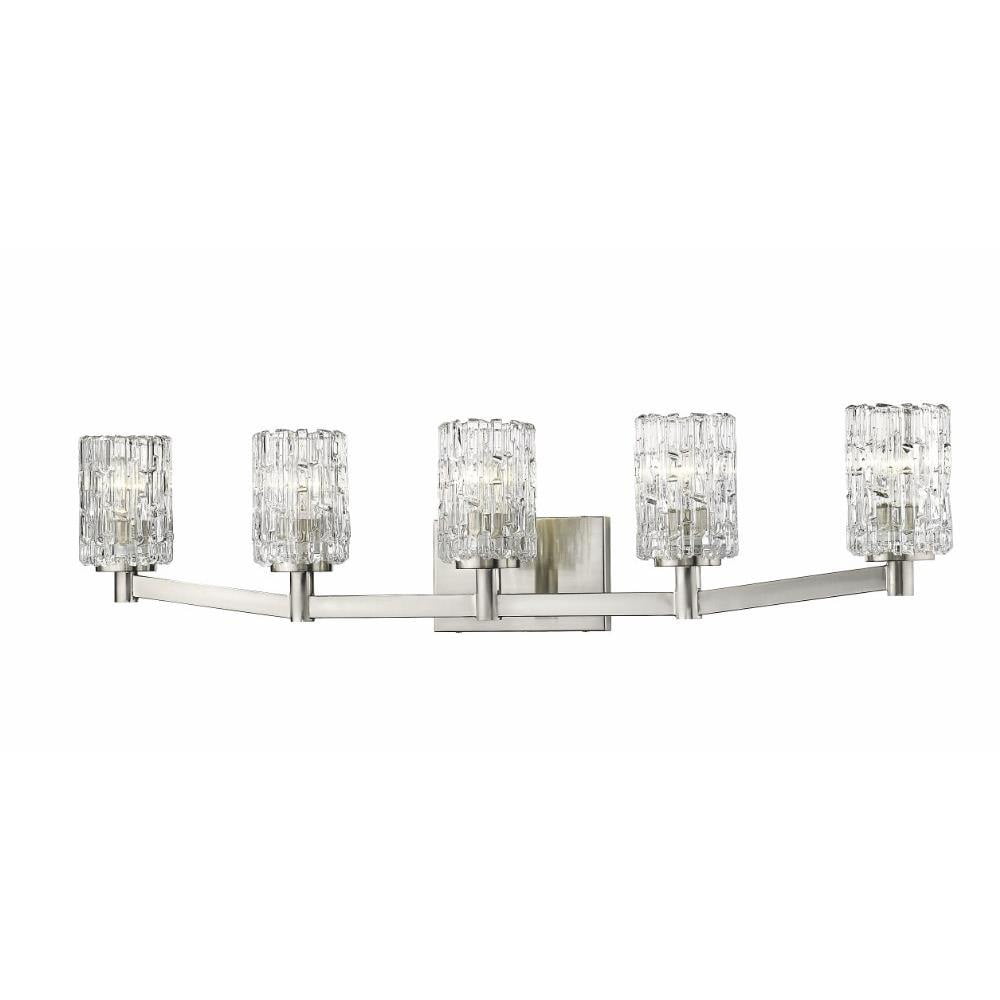5 Light Vanity Light Fixture in Contemporary Style 40.75 inches Wide By 9.25 inches High-Brushed Nickel Finish Bailey Street Home 372-Bel-4314717