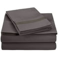 thumbnail image 1 of 5-Line Embroidery Sheet Set Charcoal / Queen, 1 of 1