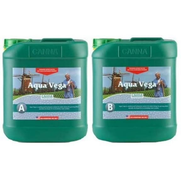 5 Liter - Aqua Vega - Part A and B - Veg Nutrient - Developed For Recirculating Systems - Woamkyn 9520005