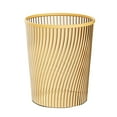 thumbnail image 1 of 5 Liter Small Can | Round Open Top | Wastebasket | Bathroom | Bedroom | Kitchen | Office | Dorm | Disposal Waste Bin | Garbage | BPA Free-Gold, 1 of 3