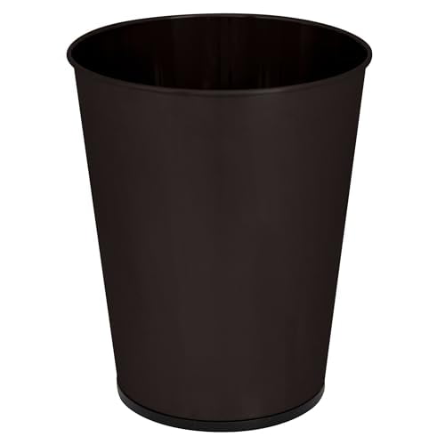 5 Liter Small Wastebasket | Round Open Top | Trash Can | Bathroom | Bedroom | Kitchen | Office | Dorm | Disposal Waste Bin | Garbage | Oil Rubbed Bronze
