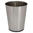 thumbnail image 1 of 5 Liter Small Wastebasket, Stainless Steel | Compact Round Open Top Trash Can | Durable Bathroom Bedroom Dorm Office Garbage Bin | Stylish Space-Saving Waste Disposal Container, 1 of 5