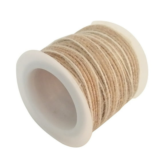 RENACLIPY Light Brown Burlap Twine for Handicraft, Projects, Flexible and String for Crafts and Decorations