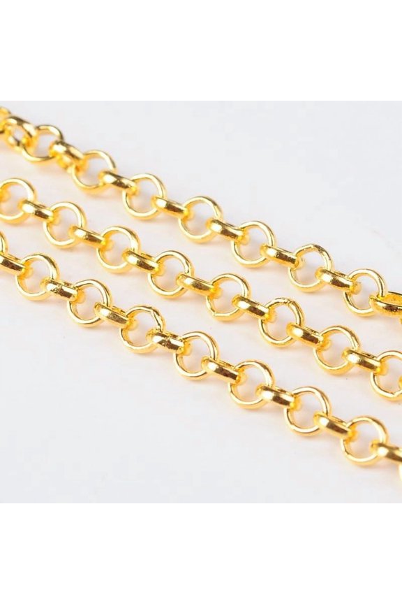 5 M Iron Unwelded Chain Unfinished Chain Set Fashion Stacking Jewelry Chain for Women DIY Necklace Bracelet and Anklet Accessories Making 4x1mm