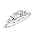 thumbnail image 1 of Rosec Jewels Lab Grown Diamond Heart Promise Ring - EF-VS Grade - Ready to Gift, 10K White Gold, US 10.00, 1 of 8