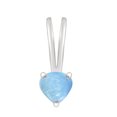 thumbnail image 1 of 5 MM Larimar 925 Sterling Silver Solitaire Heart Mother's Day Gift Pendant, 1 of 2