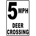 thumbnail image 1 of 5 MPH Deer Crossing Sign, 1 of 1