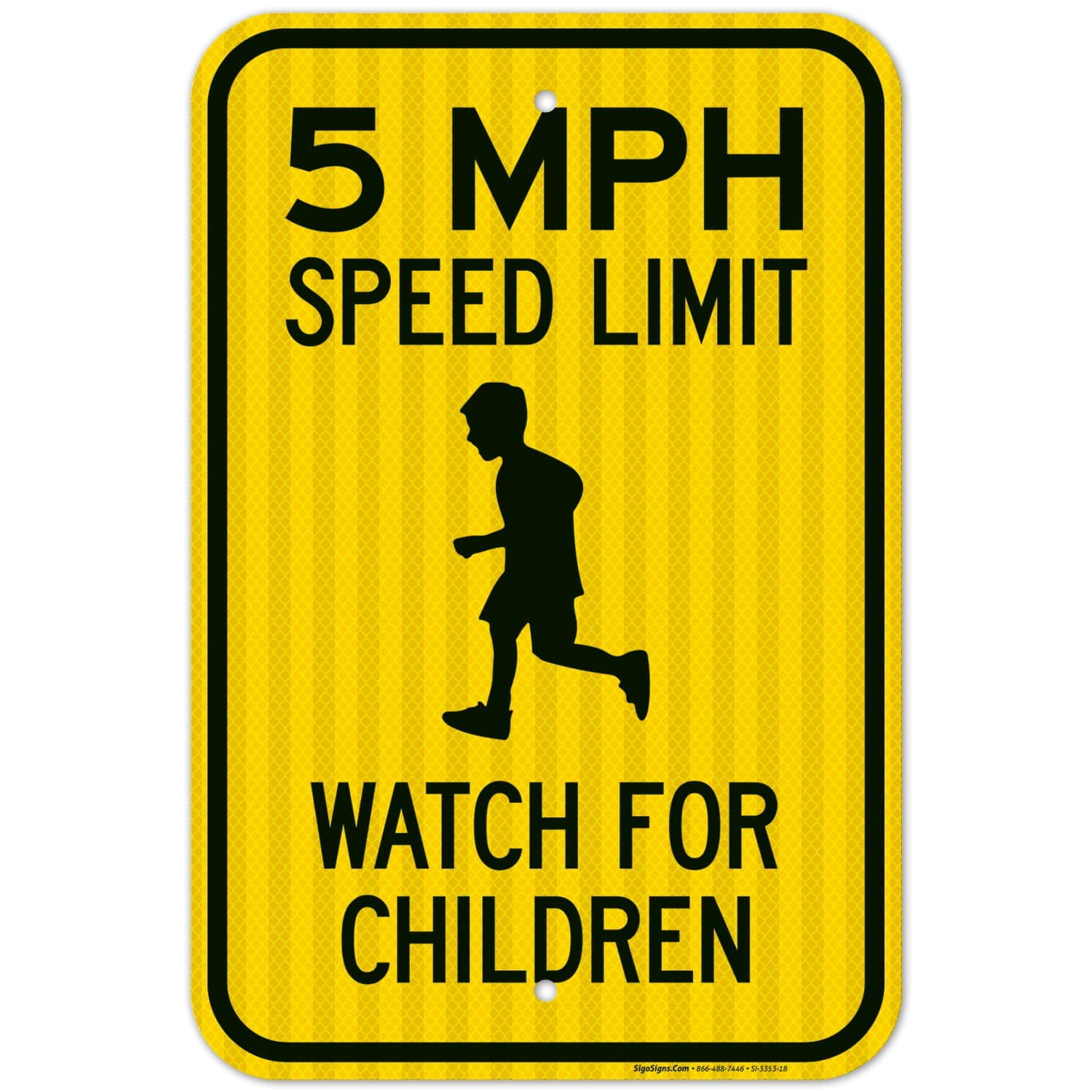 5 MPH Speed Limit Watch For Children Sign, Traffic Sign, 8x12 Inches ...