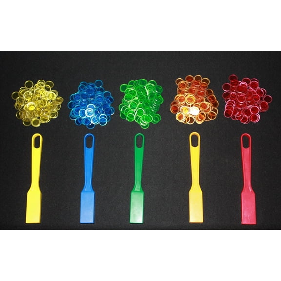 5 Magnetic Bingo Wands and 500 Chips Markers - Combo set C - Use on paper sheets