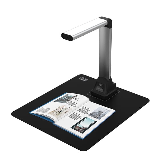 5 Megapixel Document Camera for Teacher Scanner with Multi-Language OCR Text Recognition Real-time Projection, Video Recording, Foldable & Portable