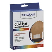 Thera|Care Cold Hot Medicated Patch 5% Menthol, Back and Large Areas, 7.87” x 3.93” 5-Count