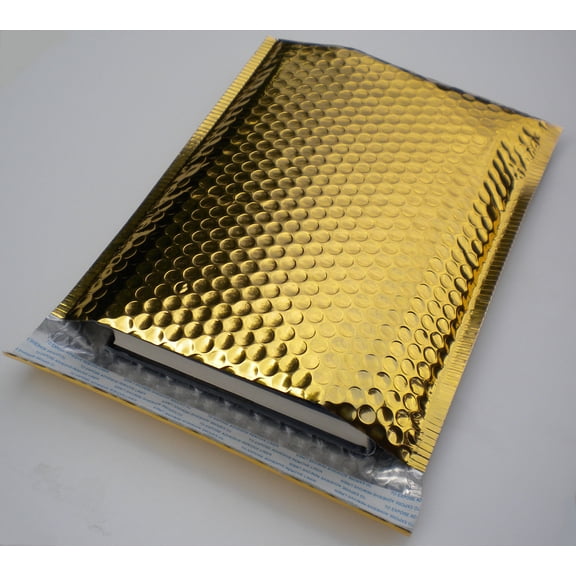 #5 Metallic Gold Bubble Mailer, 10.5" x 15.25" - Case of 50