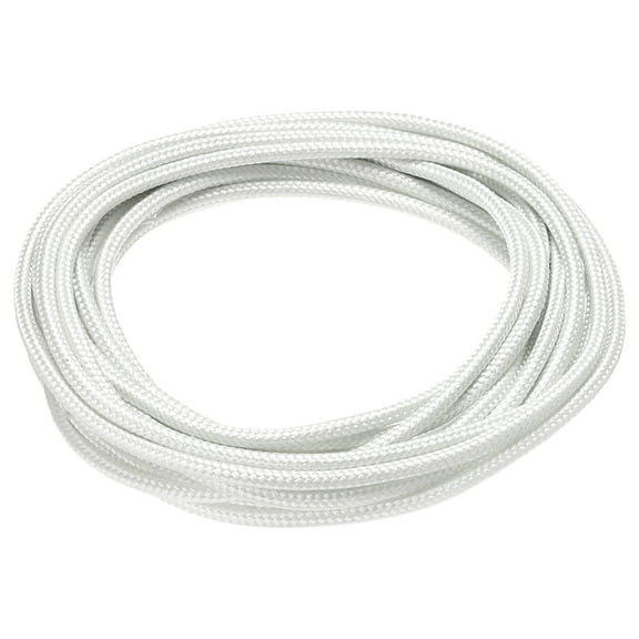 5 Meter/16.4ft 18AWG High Temp Wire, Flexible Mica Cable, Insulated High Temperature Braided Wire White