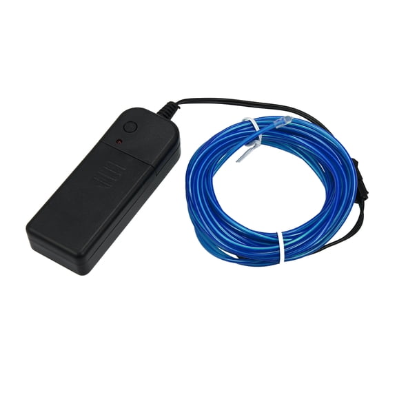 5 Meter/16ft Neon EL Wire String Strip Blue Cold Light Glow String Strip for Car Auto Interior Decoration