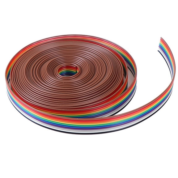 5 Meter Flat Ribbon Cable with 10 Pin IDC Connector 1 27mm Pitch Suitable for Electrical Connections