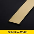 thumbnail image 1 of 5 Meter Stainless Steel Wall Sticker Decorative Lines Decorative Strip Ceiling Edging Strip Edge Strip Mirror Wall Sticker GOLD 3CM WIDTH, 1 of 1