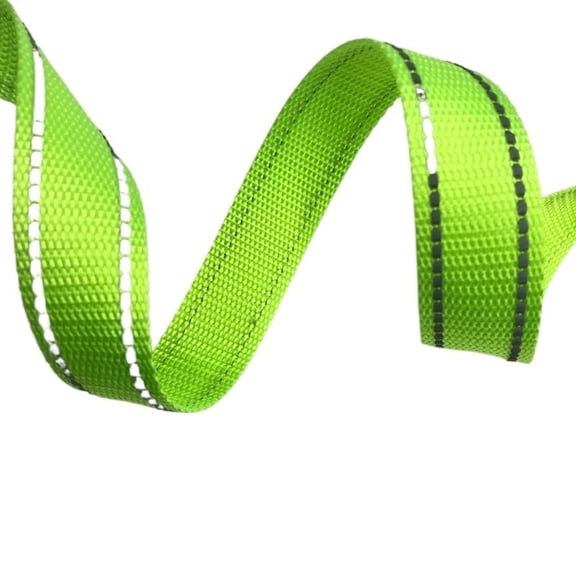 5 Meters 15mm  5/8" Polyester Webbing Ribbon With Reflective Strip Backpack Strap DIY Craft Pet Collar Leash Accessories