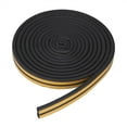 5 Meters 9*6mm Self adhesive Door Window Sound Insulation Sealing Strip Rubber Seal (Black