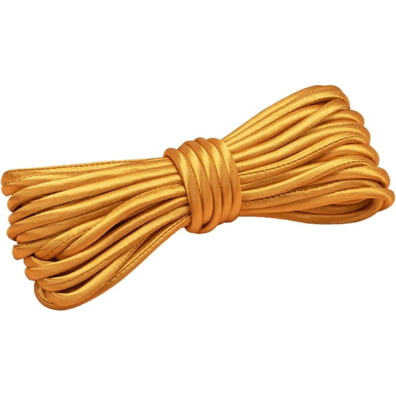 5 Meters Gold String, Satin Stretch Cord, Gold Elastic Satin String Cord for Sewing Weaving Top Dressmaking Clothing Button Knitting