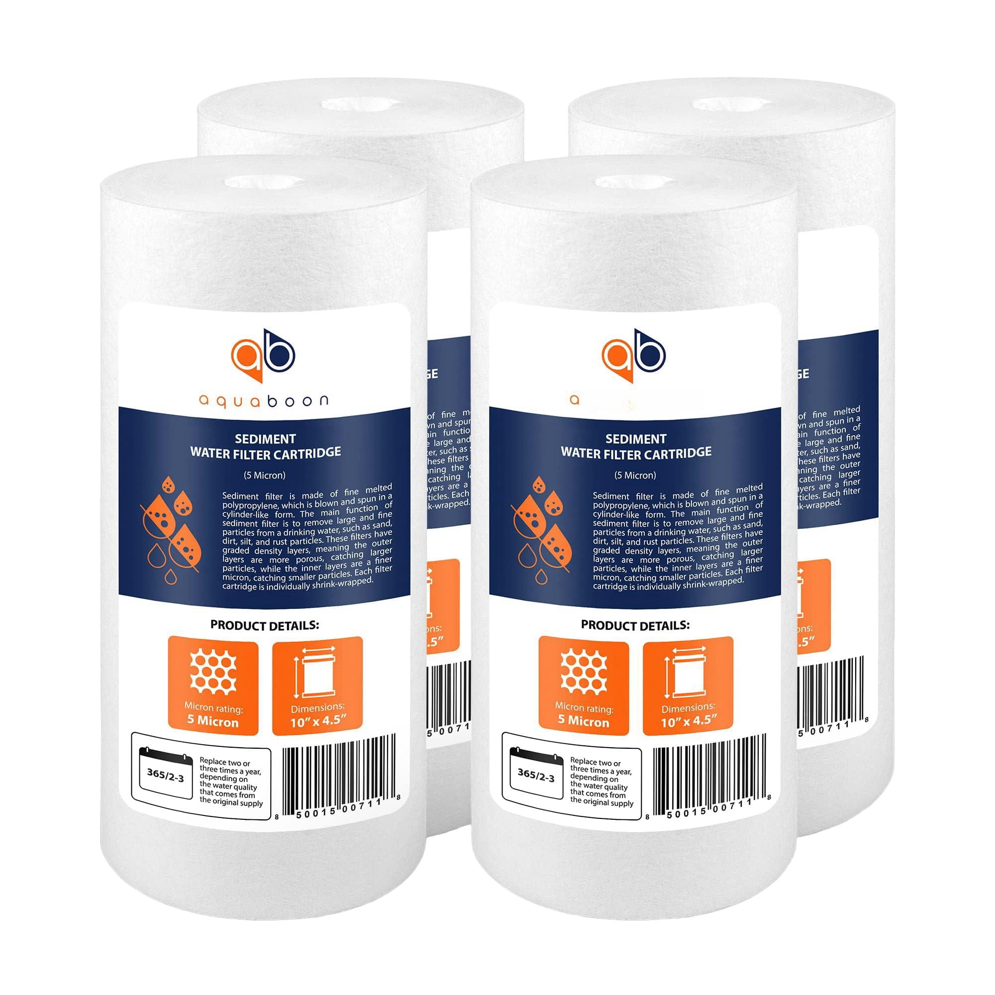 5 Micron 10 X 4.5 Well Water Sediment Filter Replacement Whole House Compatible With Dgd-5005  Wfhd13001b 4-pack