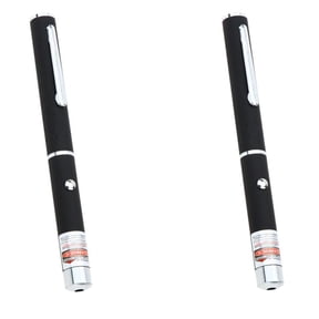 5 Miles 532nm Red Laser Pointer Pen Mid-open Visible Beam Light Ray Office [Pack of 2]