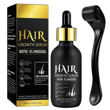 5% Minoxidil for Men and Women Hair Growth Serum, Hair Growth Oil Biotin Hair Regrowth for Stronger Thicker Fullness, Promote Natural Hair Growth, Stop Hair Loss and Thinning, Nursing Scalp