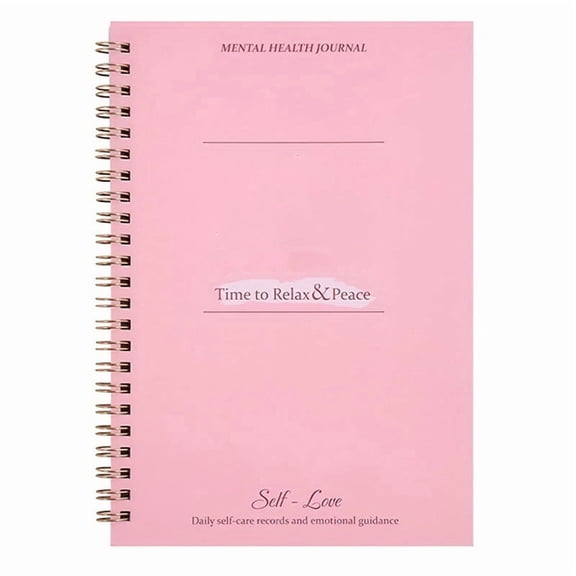 5 Minute Journal for Mental Wellness, Daily Reflection Gratitude Journal with 50 Sheets, Self Care Mindfulness Gift(Pink)