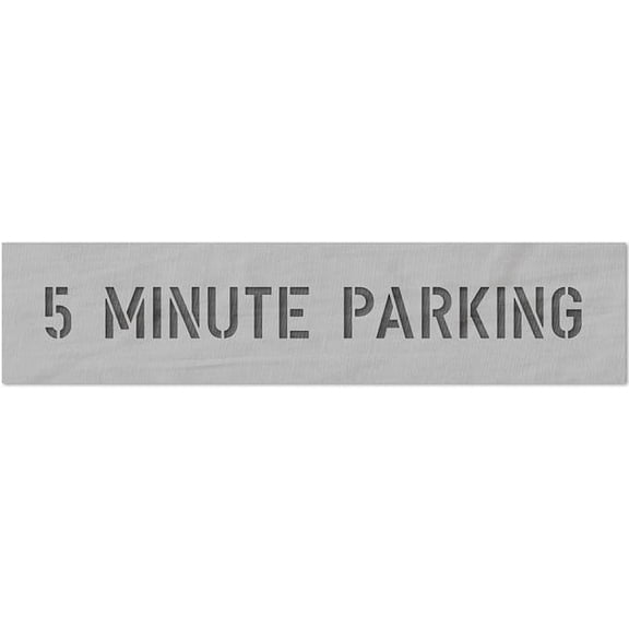 5 Minute Parking Label Stencil - Reusable Mylar DIY Painting Template, 6x0.63 in, Stencil Stop