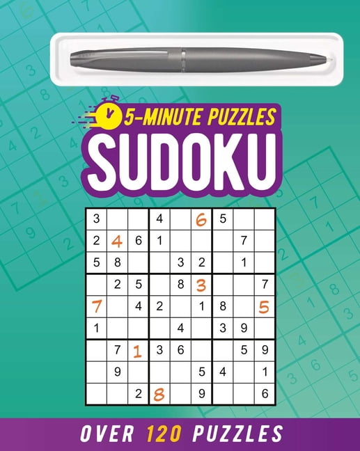 5-Minute Puzzles 5-Minute Sudoku (Includes Ball-Point Pen): Over 120 Puzzles, (Paperback)