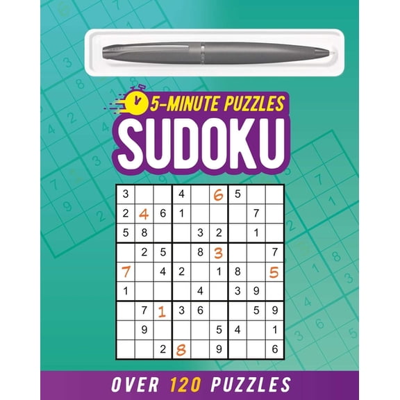 5-Minute Puzzles 5-Minute Sudoku (Includes Ball-Point Pen): Over 120 Puzzles, (Paperback)