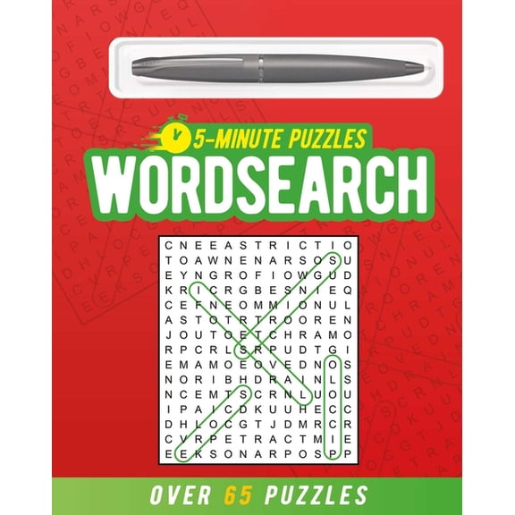 5-Minute Puzzles 5-Minute Wordsearch (Includes Ball-Point Pen): Over 65 Puzzles, (Paperback)