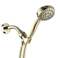 thumbnail image 1 of 5 Mode Adjustable Settings Handheld Shower Head with Hose High Pressure Shower Heads, Gold, 1 of 8