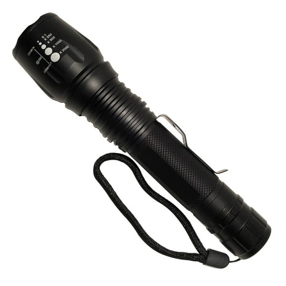 5 Mode Rechargeable LED Flashlight Outdoor Security Adjustable Waterproof Torch