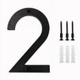 thumbnail image 1 of 5" Modern Address House Numbers for Outside - Easy to Install 3D Matte Black Weatherproof No Rust, Individual Numbers for Address on House, Includes Screws, Door Mailbox Decor Home Address Number, 1 of 5