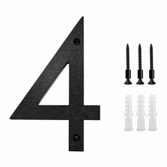 5" Modern Address House Numbers for Outside - Easy to Install 3D Matte Black Weatherproof No Rust, Individual Numbers for Address on House, Includes Screws, Door Mailbox Decor Home Address Number