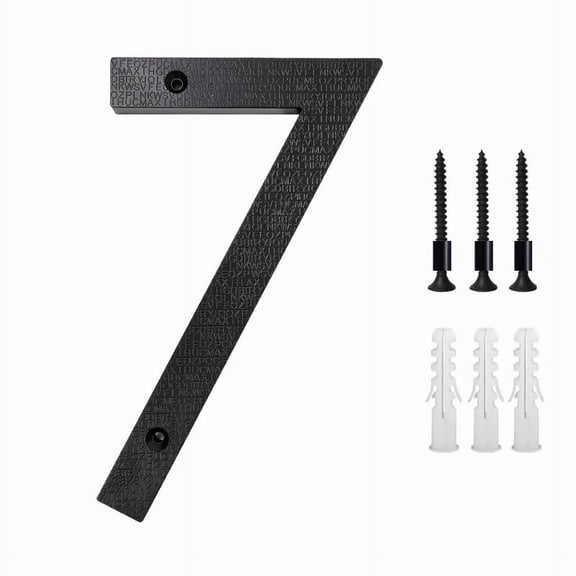 5" Modern Address House Numbers for Outside - Easy to Install 3D Matte Black Weatherproof No Rust, Individual Numbers for Address on House, Includes Screws, Door Mailbox Decor Home Address Number