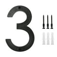 thumbnail image 1 of 5" Modern House Numbers, Plastic Address Numbers, Black Door Mailbox Number, Art Decor Address Number Sign for Office Home Outside House Address Plaque (3), 1 of 5