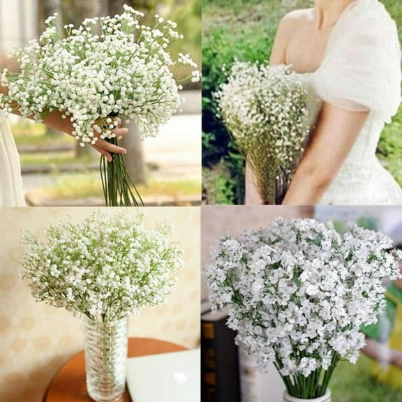 Under 5$ Mohdy Holding Simulated Baby'S Breath/White 60Cm,Artificial Gypsophila Flower Wedding Bouquet Home Decor,A Decoration Full of Romantic and Elegant Atmosphere