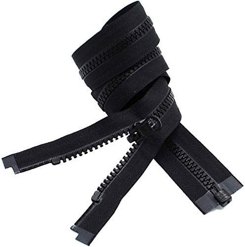 #5 Black YKK Vislon 2-Way Separating Zipper - Reversible Jacket Zipper, Choose Your Length, USA Made