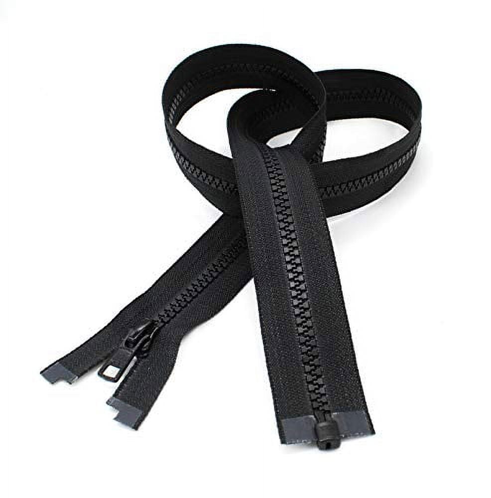 #5 Molded Black Vislon YKK Separating Zippers - Automatic Lock Slider ...