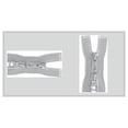 thumbnail image 1 of #5 Molded Vislon Light Grey YKK Jacket 2-Way Separating Zipper - Choose Your Length - Color: Light Grey #119 - Made in The United States (1 Zippers Per Pack) (16" Inches), 1 of 1