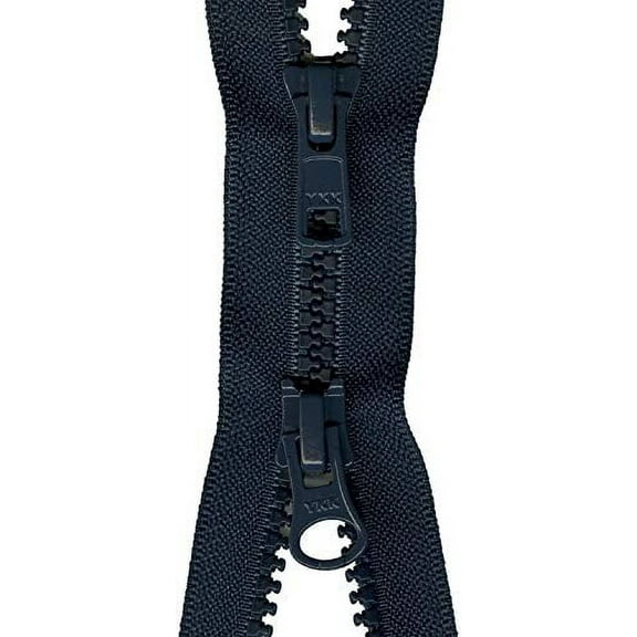 #5 Molded Vislon Navy 560 YKK Jacket 2-Way Separating Zipper - Made in The United States (1 Zipper Per Pack) (29" Inches)