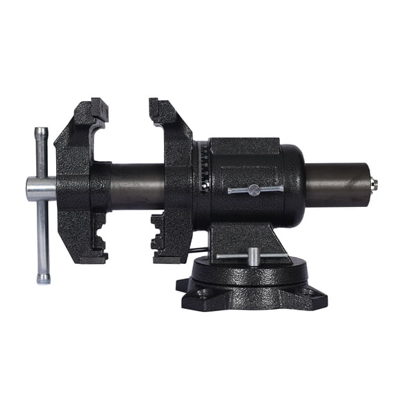 5" Multi-Jaw Vise - 360° Rotation Clamp Vise - Woodworking Vise - Heavy Duty Metal Vise - Swivel Base & Head - Black