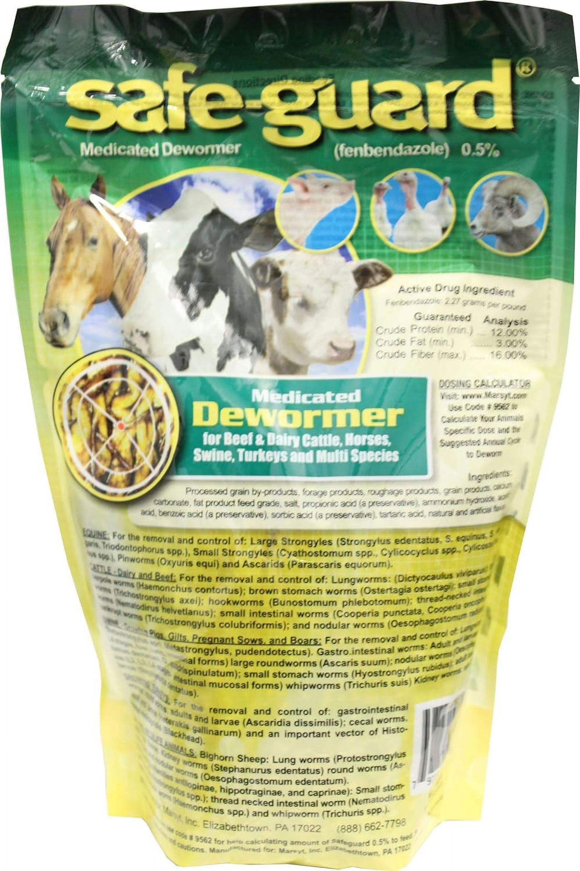 .5 MultiSpecies Wormer 1 Lb cattle swine zoo and wildlife animals