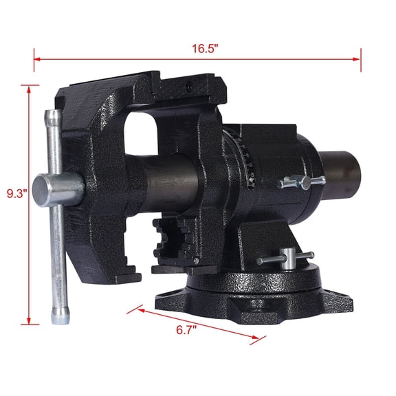 5" Multi-jaw Rotating Bench Vise ,Multipurpose Vise Bench,360-Degree Rotation Clamp on Vise with Swivel Base and Head ,5inch black,