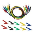 5× Multimeter Test Leads,4mm 5 Colours Banana Plug Cable,with 10