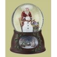 thumbnail image 1 of 5" Musical Revolving Santa Building a Snowman Christmas Snow Globe Glitterdome, 1 of 3