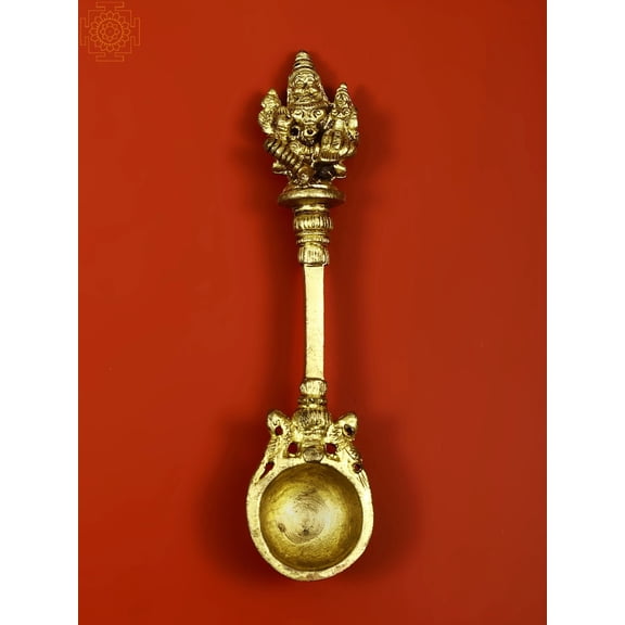 5" Narasimha with Lakshmi Ritual Spoon