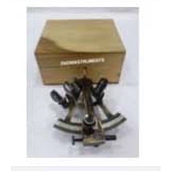 5" Nautical Marine Two Ton White Star Line sextant collectible Natural Wooden Box Thor Instruments