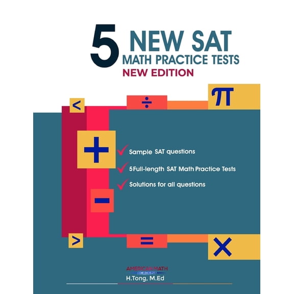 5 New SAT Math Practice Tests Book, (Paperback)